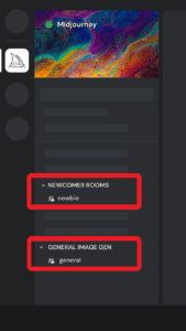 Midjourney begginer guide Choosing right channel