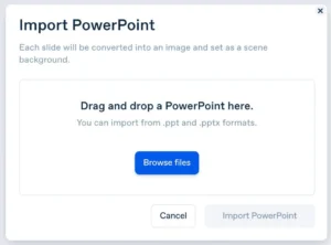 synthesia AI import power point