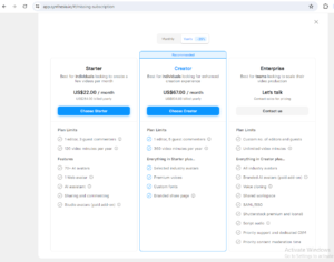 synthesia ai subscription plans