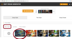 Deep Dream Generator: Choose Style